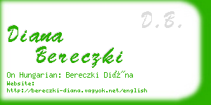 diana bereczki business card